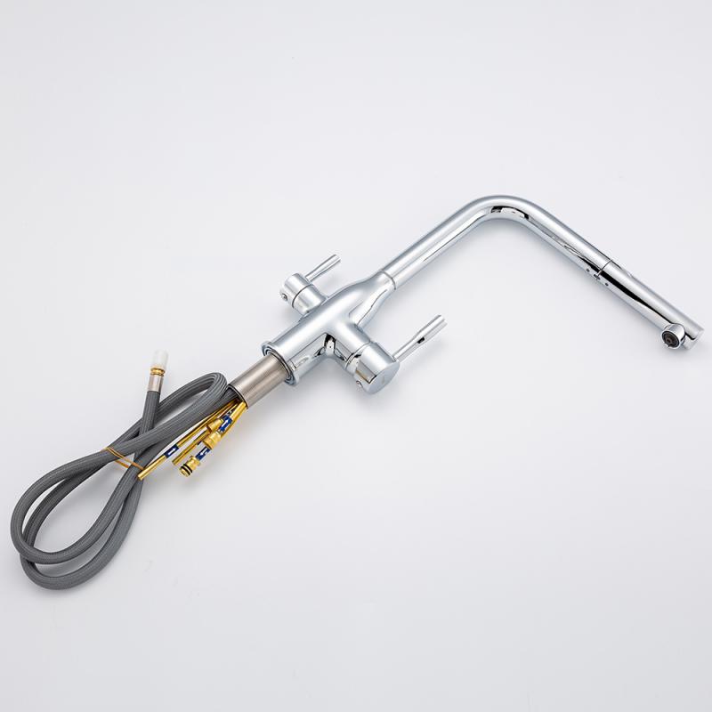 Смеситель для кухни под фильтр с выдвижным изливом Frap F4396-30 — изображение 7