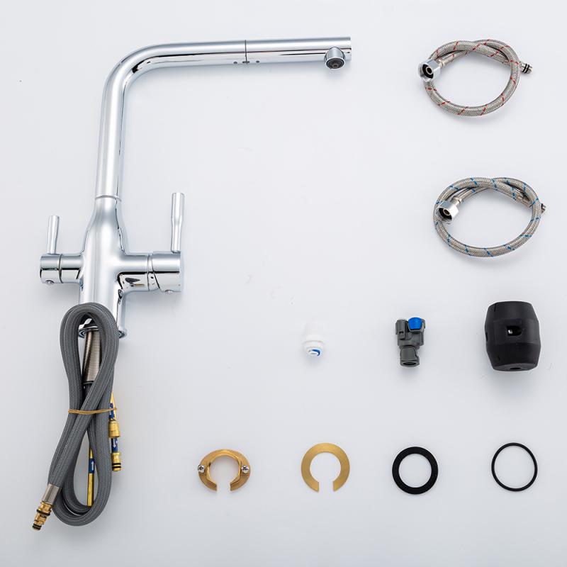 Смеситель для кухни под фильтр с выдвижным изливом Frap F4396-30 — изображение 14