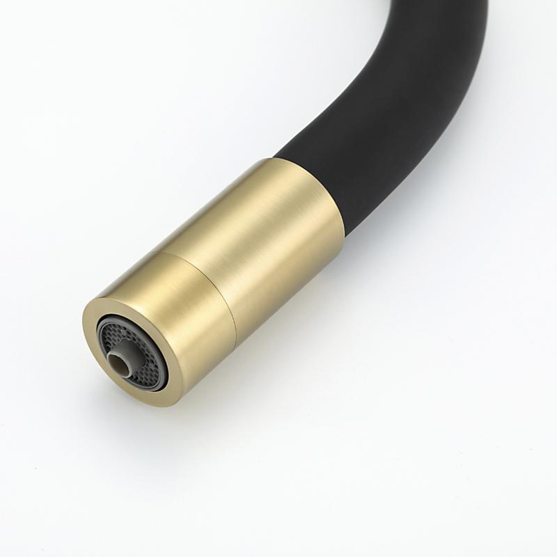 Смеситель для кухни под фильтр с гибким изливом Frap F4396-3, золотой сатин — изображение 6