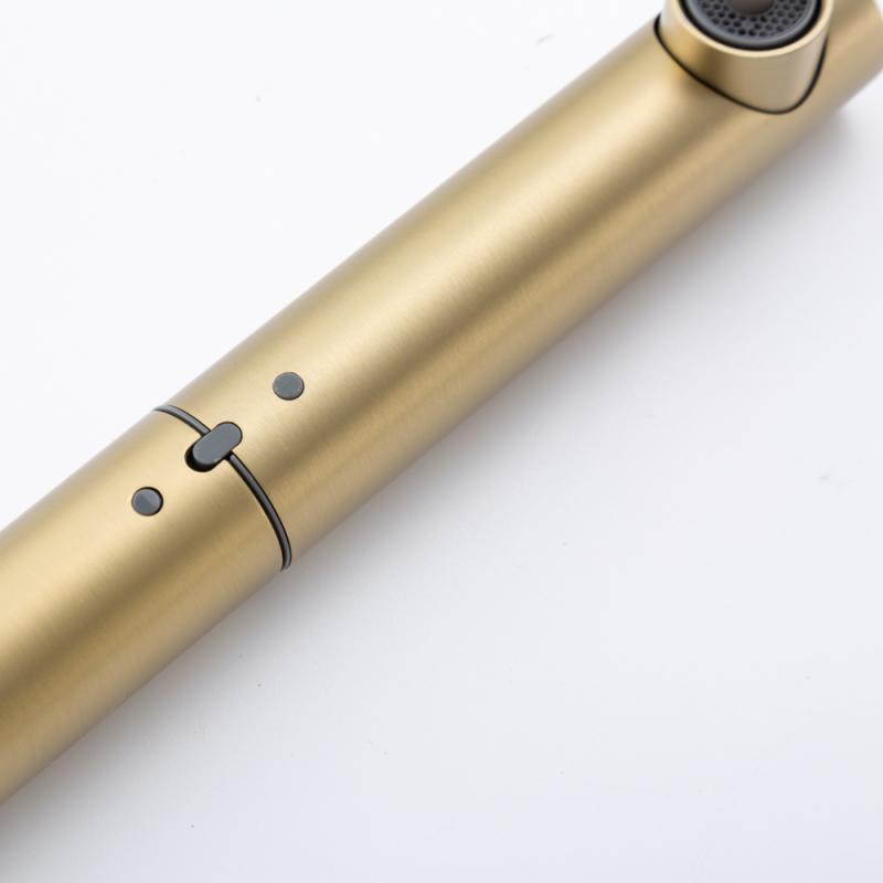 Смеситель для кухни под фильтр с выдвижным изливом Frap F4396-33, золотой сатин — изображение 9