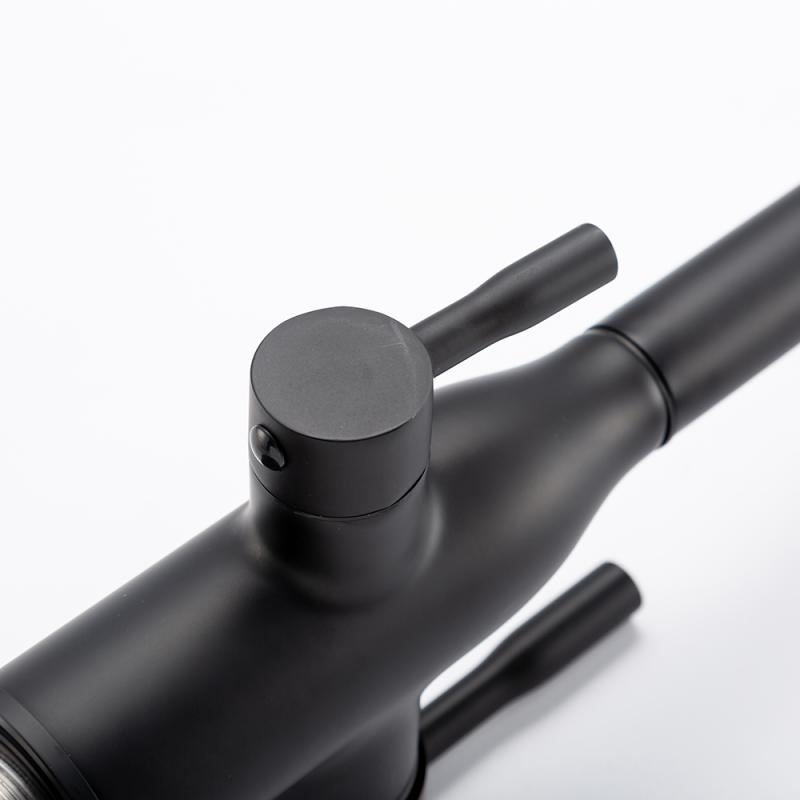 Смеситель для кухни под фильтр с выдвижным изливом Frap F4396-36, чёрный — изображение 14