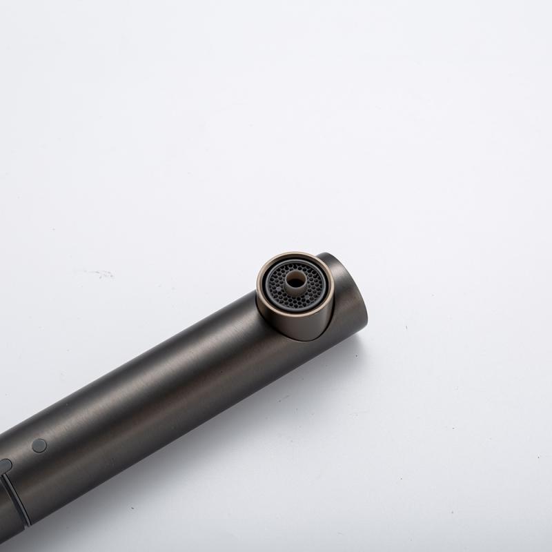 Смеситель для кухни под фильтр с выдвижным изливом Frap F4396-39, оружейная сталь — изображение 7