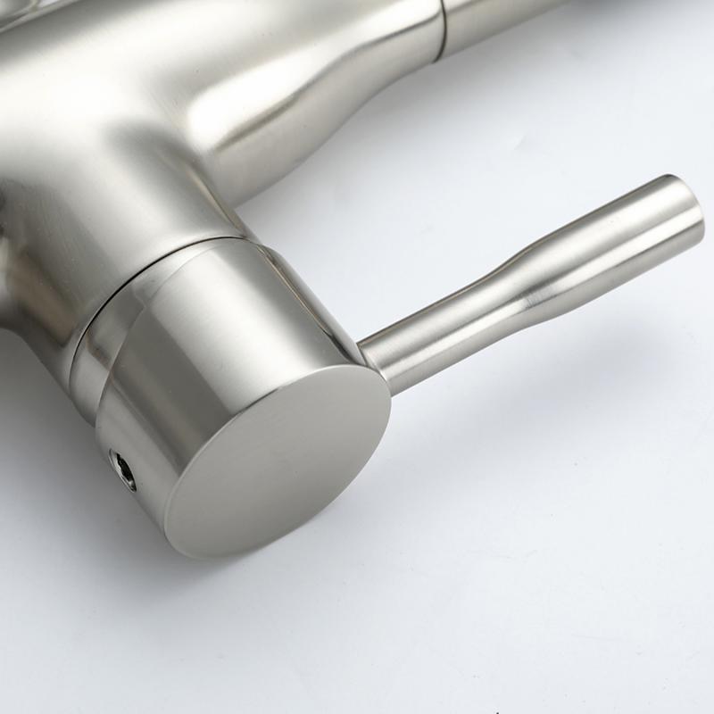 Смеситель для кухни под фильтр с гибким изливом Frap F4396-5, сатин — изображение 6