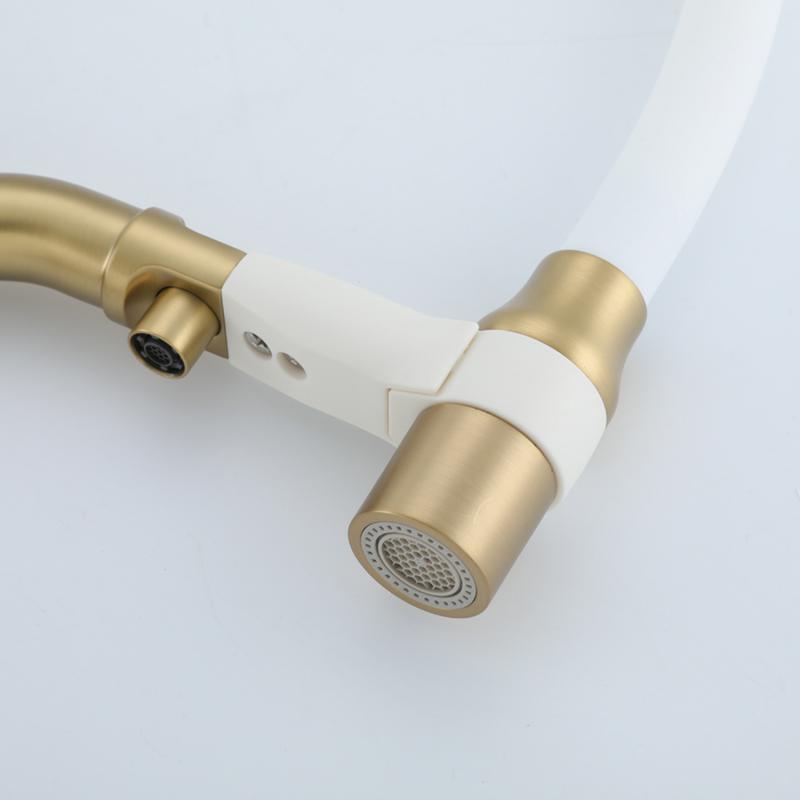 Смеситель для кухни под фильтр с гибким изливом Frap F4397-3, золотой сатин — изображение 10