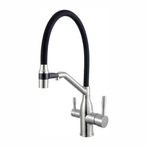 Смеситель для кухни под фильтр с гибким изливом Frap F4397-5, сатин