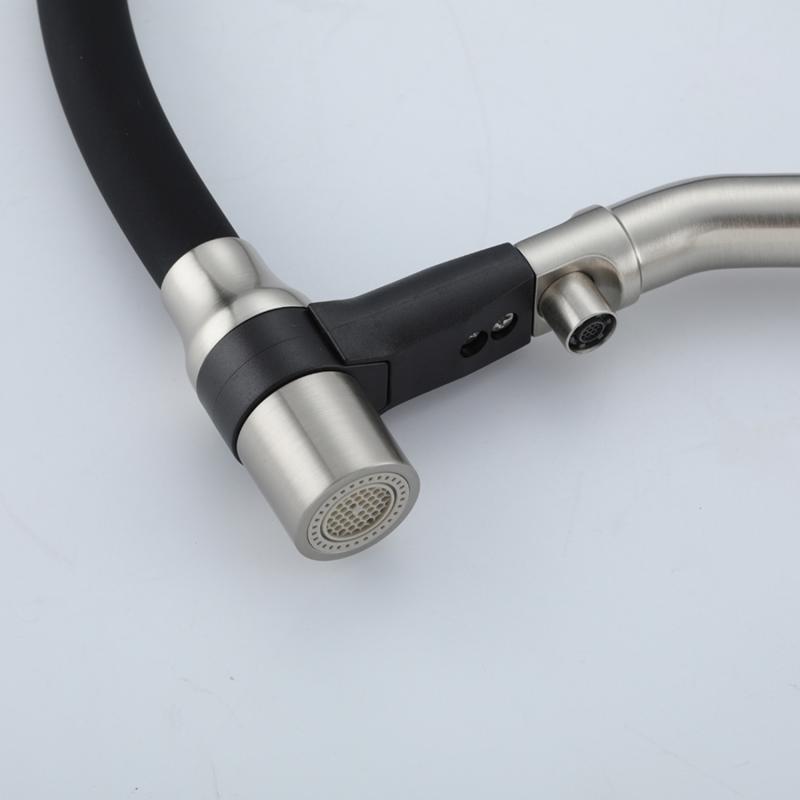 Смеситель для кухни под фильтр с гибким изливом Frap F4397-5, сатин — изображение 9