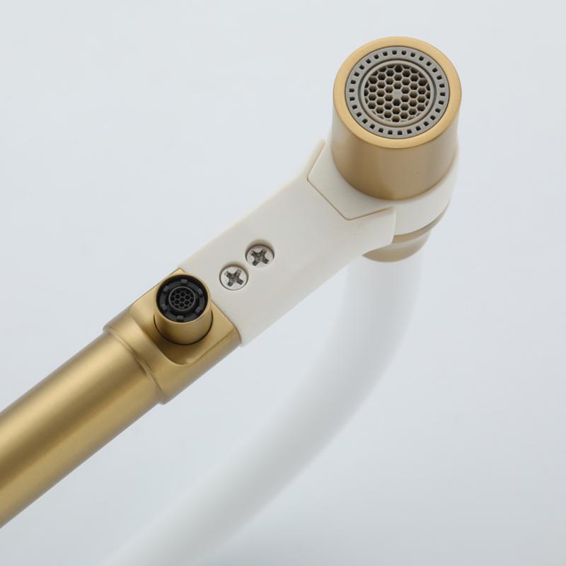 Смеситель для кухни под фильтр с гибким изливом Frap F4398-3, золотой сатин — изображение 10