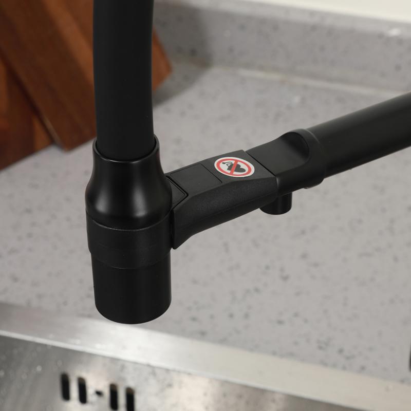 Смеситель для кухни под фильтр с гибким изливом Frap F4398-6, чёрный — изображение 7