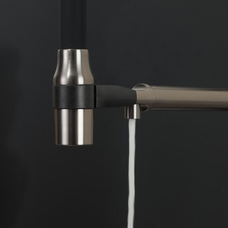 Смеситель для кухни под фильтр с гибким изливом Frap F4398-9, оружейная сталь — изображение 5