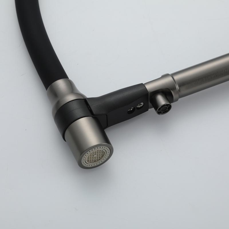 Смеситель для кухни под фильтр с гибким изливом Frap F4398-9, оружейная сталь — изображение 8