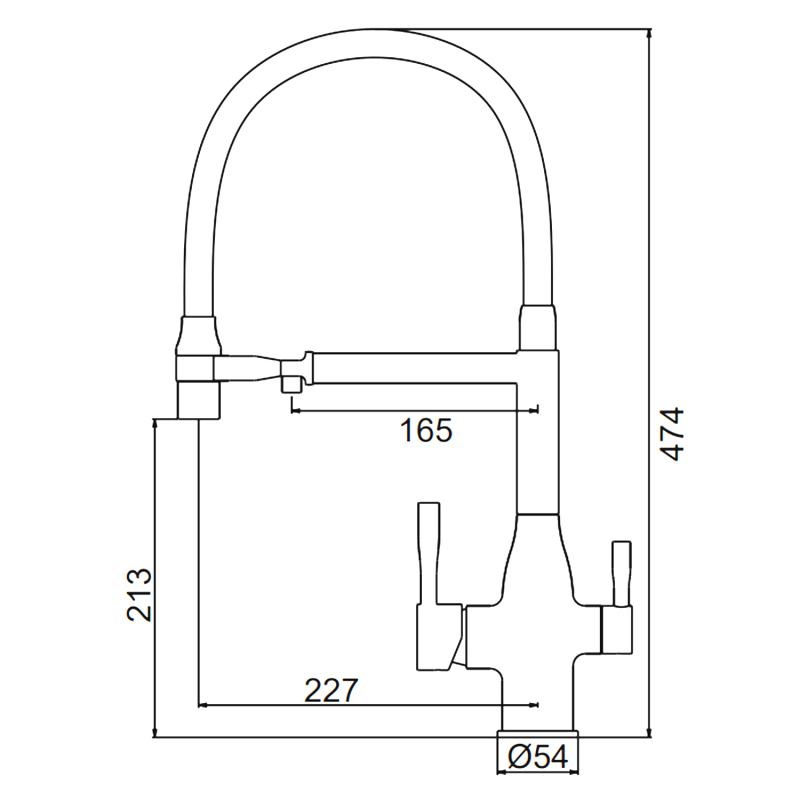 Смеситель для кухни под фильтр с гибким изливом Frap F4398 — изображение 2