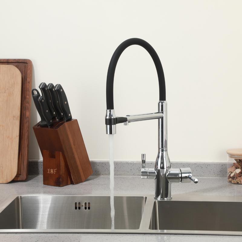 Смеситель для кухни под фильтр с гибким изливом Frap F4398 — изображение 3