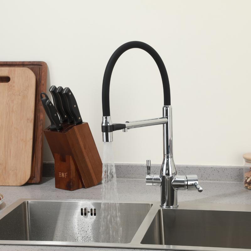 Смеситель для кухни под фильтр с гибким изливом Frap F4398 — изображение 4