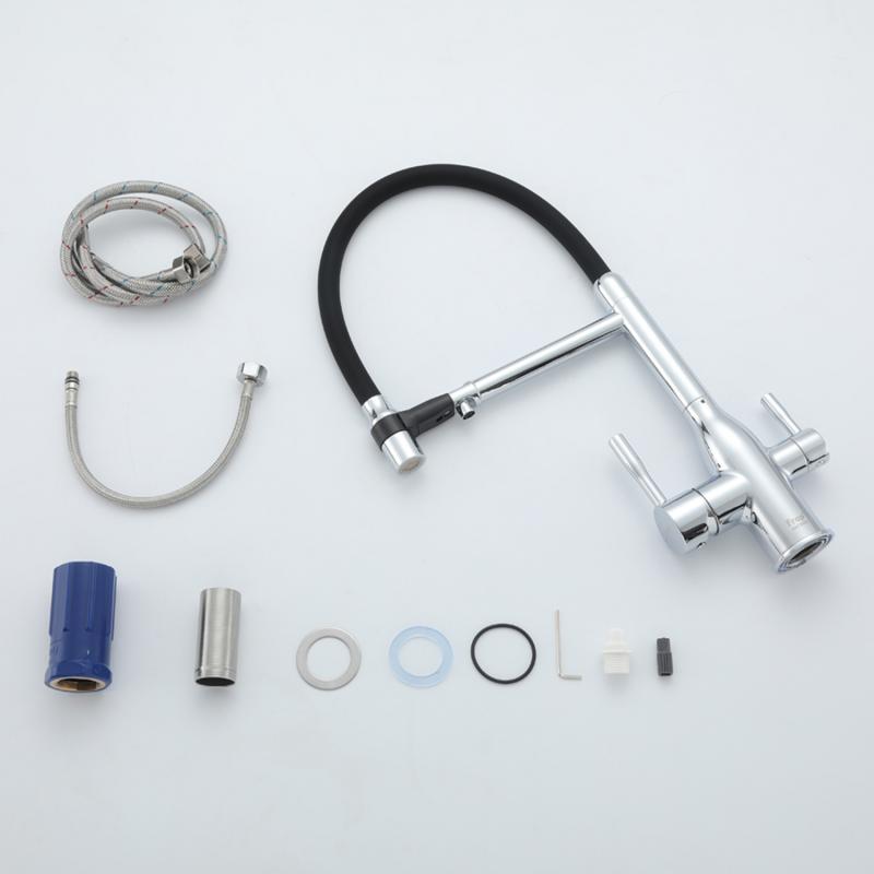 Смеситель для кухни под фильтр с гибким изливом Frap F4398 — изображение 12