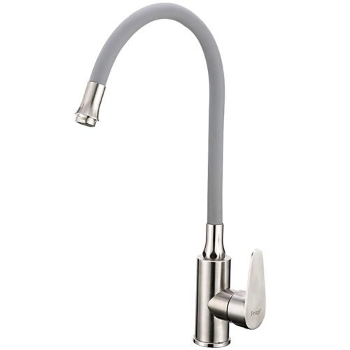 Смеситель для кухни с гибким изливом Frap F4448, сатин