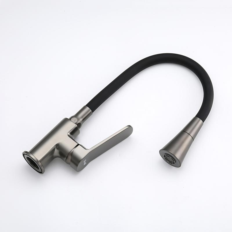 Смеситель для кухни с гибким изливом Frap F4462-9, оружейная сталь — изображение 3