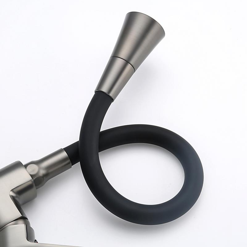 Смеситель для кухни с гибким изливом Frap F4462-9, оружейная сталь — изображение 4