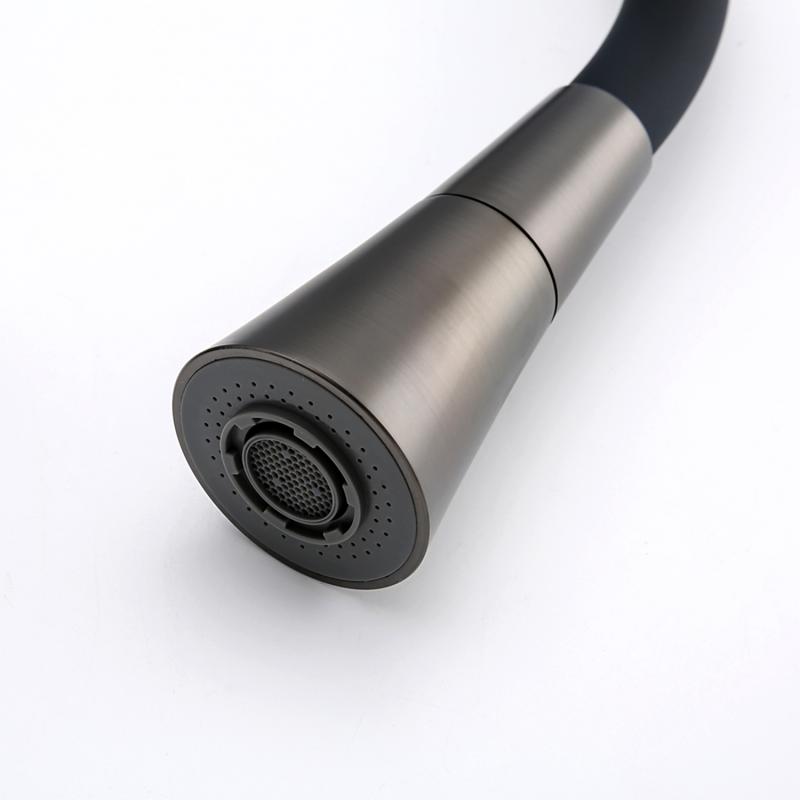 Смеситель для кухни с гибким изливом Frap F4462-9, оружейная сталь — изображение 5