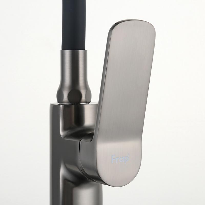 Смеситель для кухни с гибким изливом Frap F4462-9, оружейная сталь — изображение 6