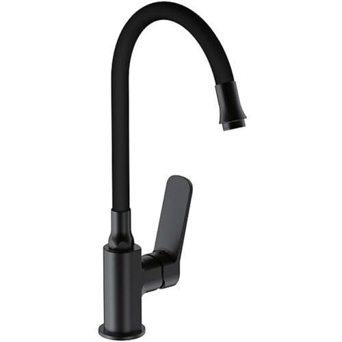 Смеситель для кухни с гибким изливом Frap F4462, чёрный