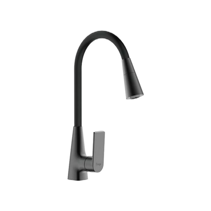 Смеситель для кухни с гибким изливом Frap F4471-6, чёрный
