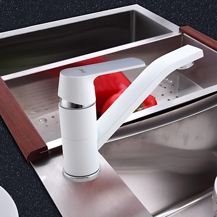 Смеситель для кухни Frap F4531, белый/хром — изображение 8