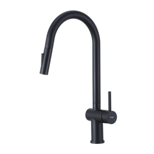 Смеситель для кухни с выдвижным изливом Frap F60807-6,чёрный