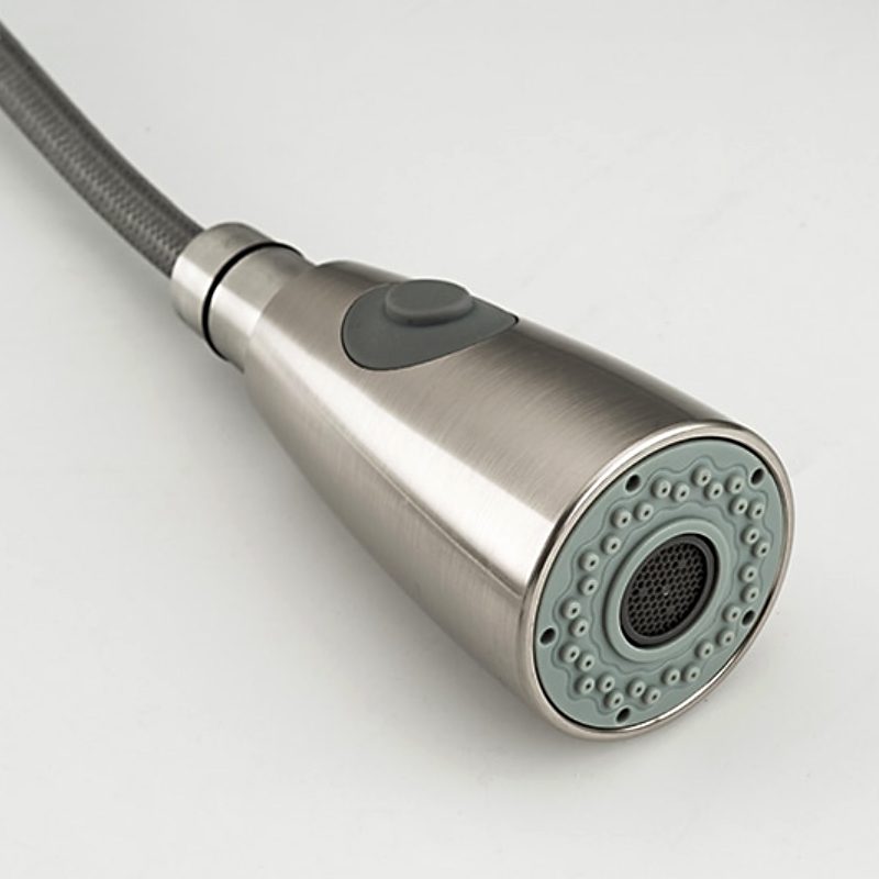 Смеситель для кухни с выдвижным изливом Frap F60899-1, сатин — изображение 5