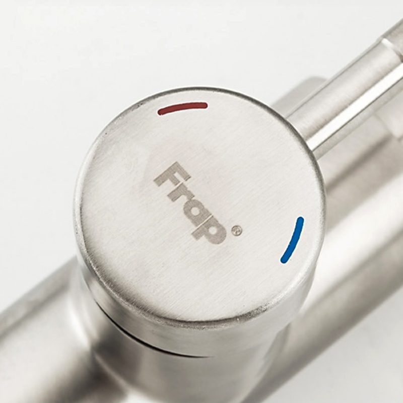 Смеситель для кухни с выдвижным изливом Frap F60899-1, сатин — изображение 6