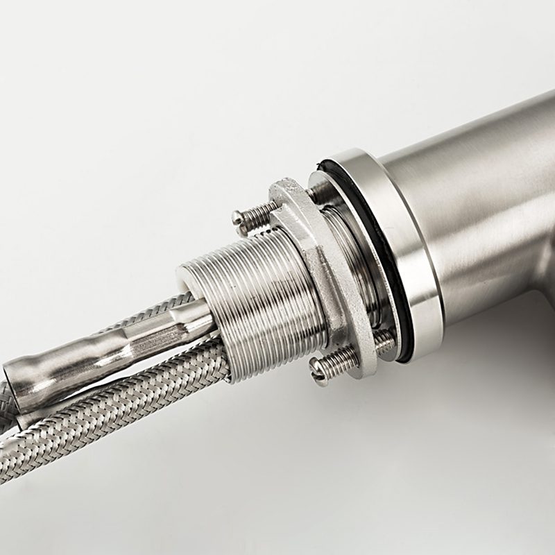 Смеситель для кухни с выдвижным изливом Frap F60899-1, сатин — изображение 7