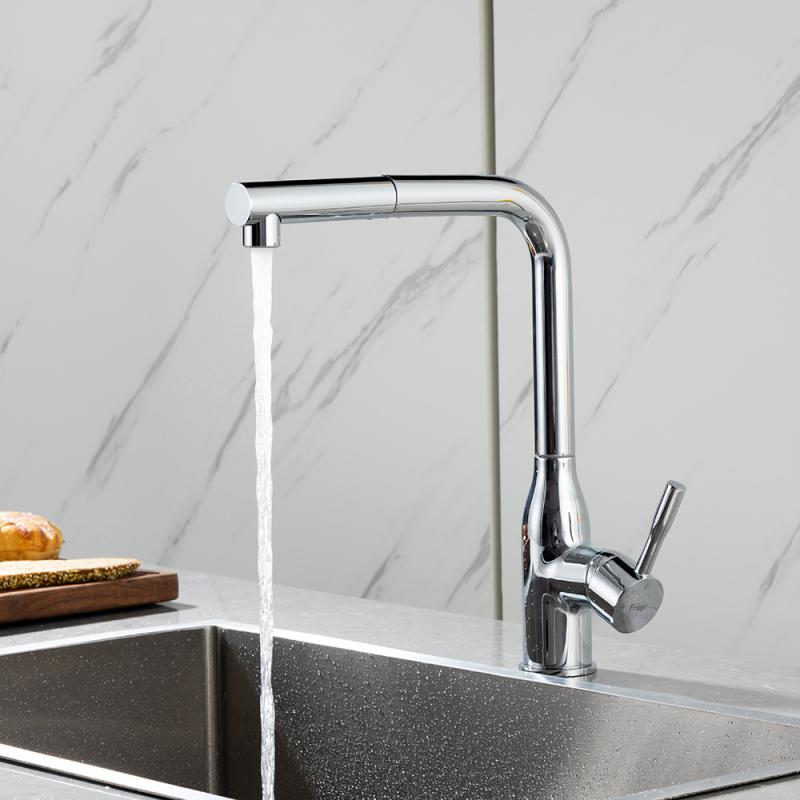 Смеситель для кухни с выдвижным изливом Frap F6096 — изображение 3