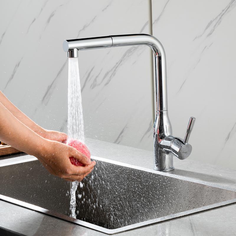 Смеситель для кухни с выдвижным изливом Frap F6096 — изображение 5