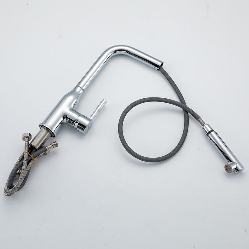 Смеситель для кухни с выдвижным изливом Frap F6096 — изображение 7