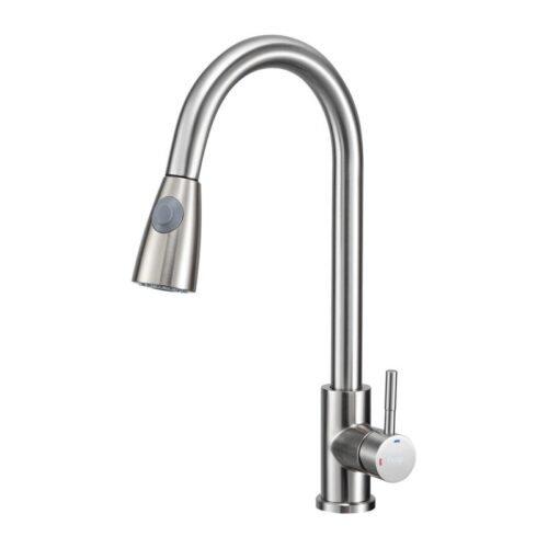 Смеситель для кухни с выдвижным изливом Frap F60991-5, сатин