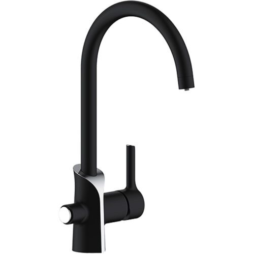 Смеситель для кухни под фильтр Gappo G4303-6, чёрный/хром