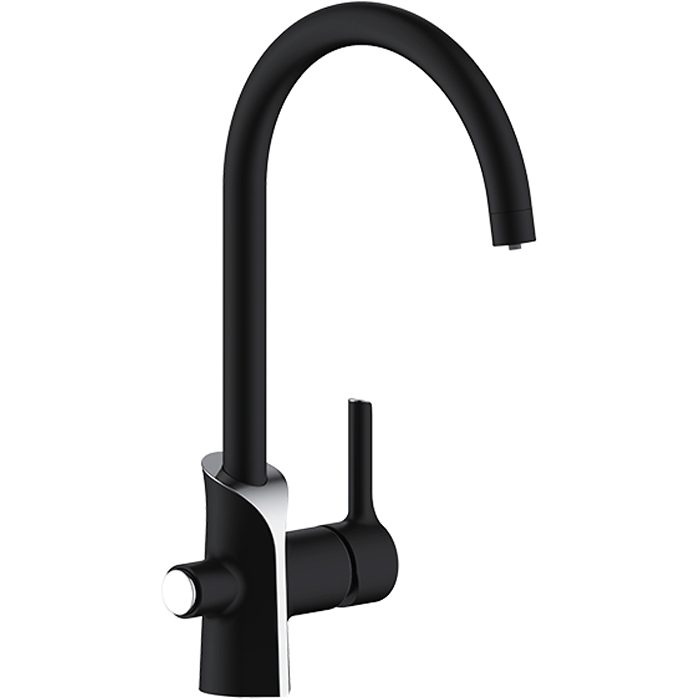 Смеситель для кухни под фильтр Gappo G4303-6, чёрный/хром