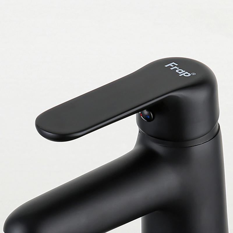 Смеситель для умывальника Frap F1017-6, чёрный — изображение 3