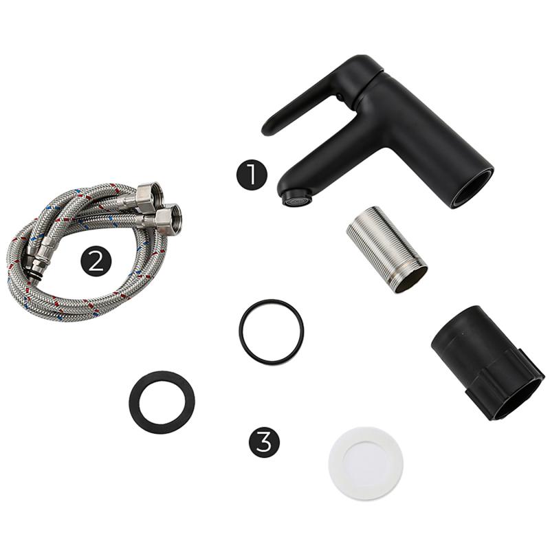 Смеситель для умывальника Frap F1017-6, чёрный — изображение 6