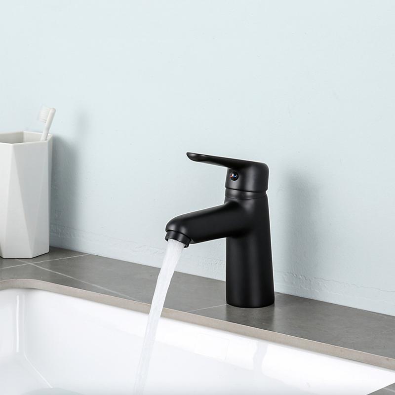 Смеситель для умывальника Frap F1017-6, чёрный — изображение 7