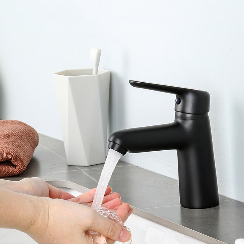 Смеситель для умывальника Frap F1017-6, чёрный — изображение 8