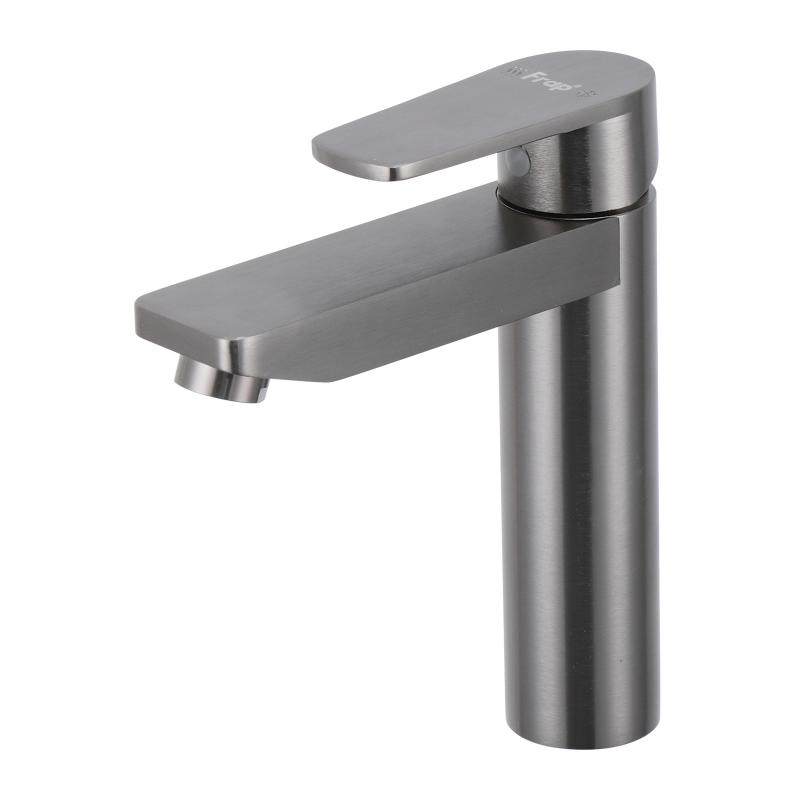 Смеситель для умывальника Frap F10201-9, оружейная сталь