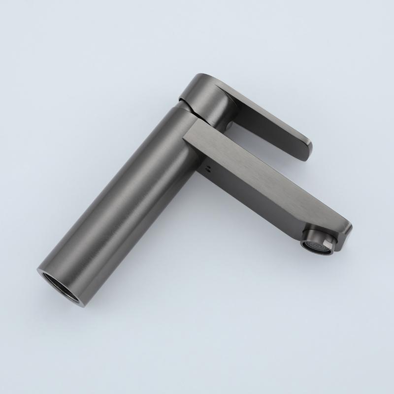 Смеситель для умывальника Frap F10201-9, оружейная сталь — изображение 3