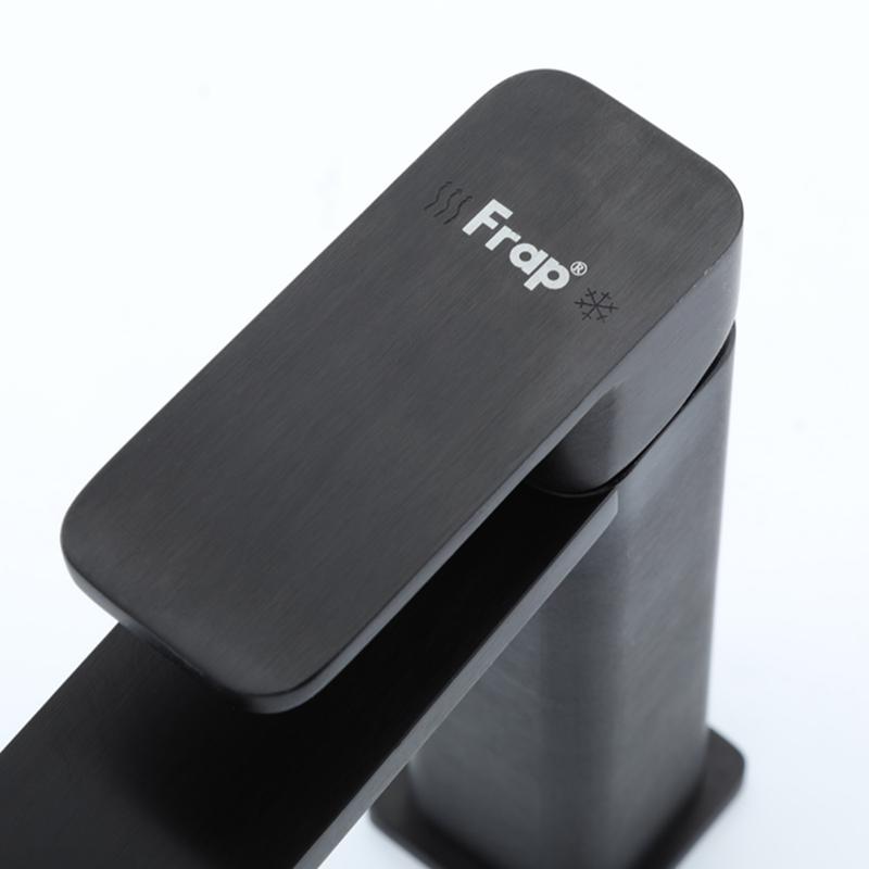 Смеситель для умывальника Frap F10202-6, чёрный — изображение 5