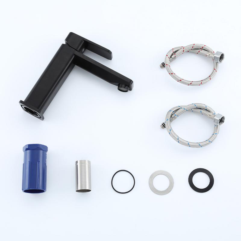 Смеситель для умывальника Frap F10202-6, чёрный — изображение 9