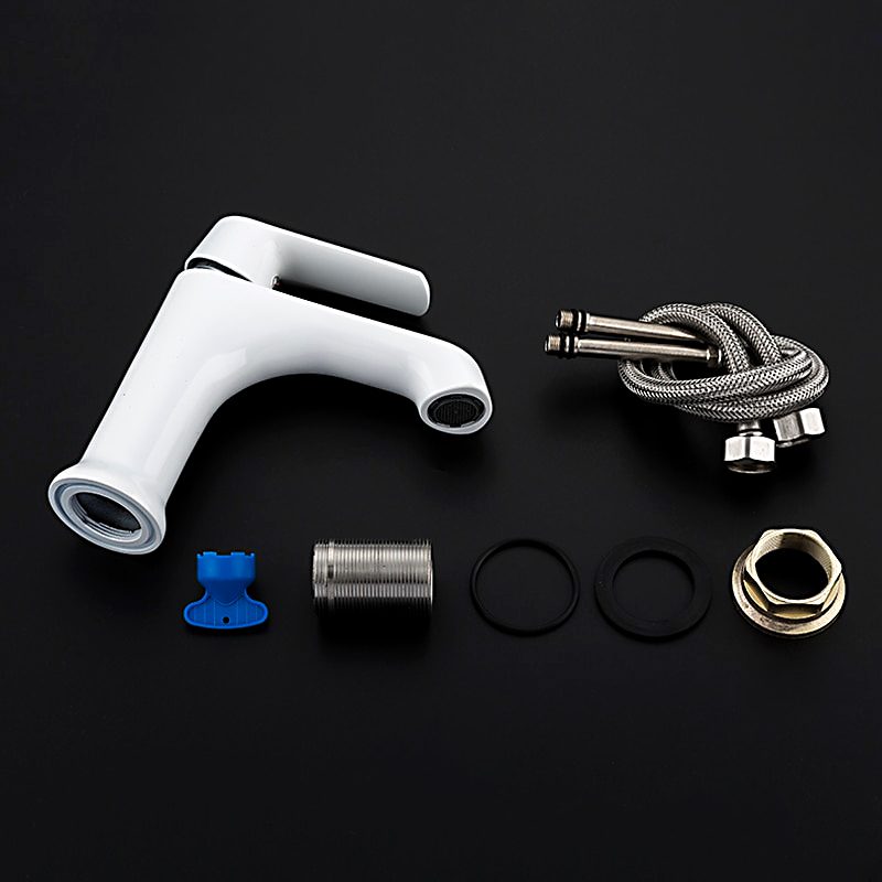 Смеситель для умывальника Frap F1031, белый/хром — изображение 7