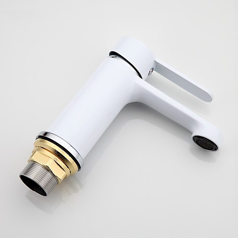 Смеситель для умывальника Frap F1041, белый/хром — изображение 3