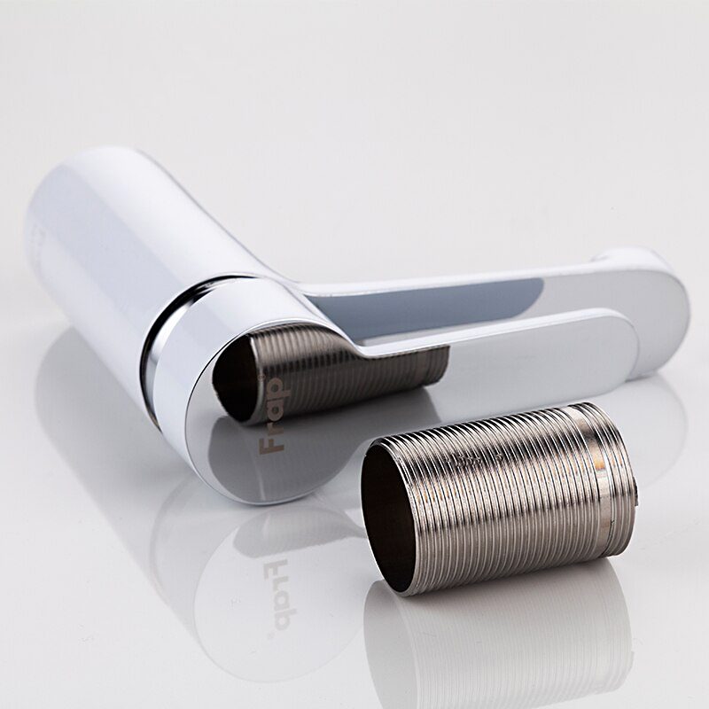 Смеситель для умывальника Frap F1041, белый/хром — изображение 5