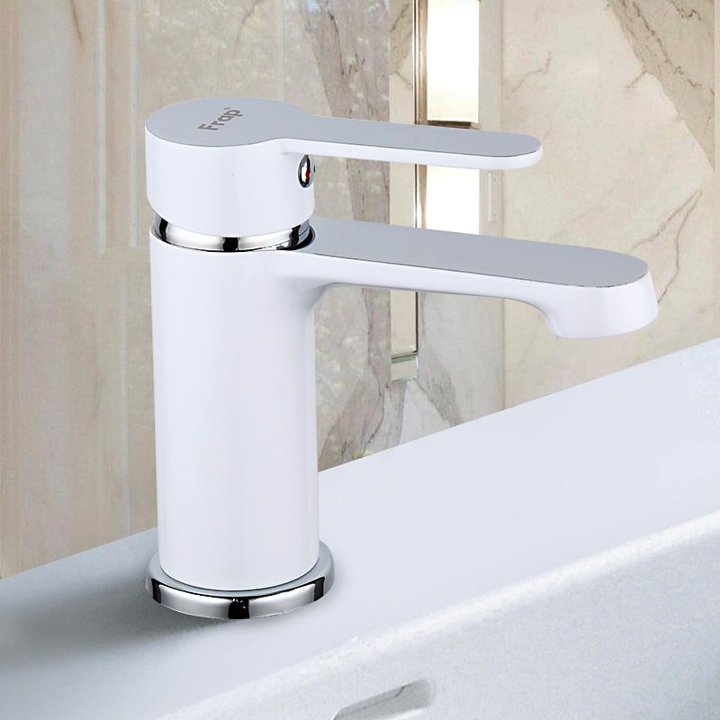 Смеситель для умывальника Frap F1041, белый/хром — изображение 9