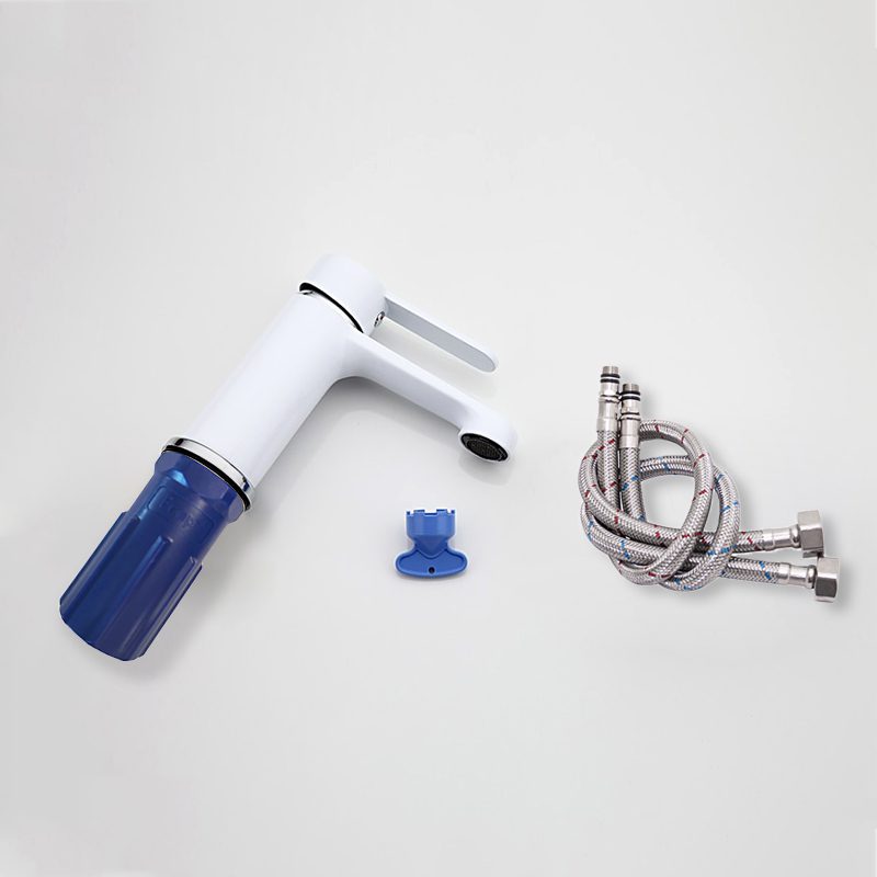 Смеситель для умывальника Frap F1041, белый/хром — изображение 8