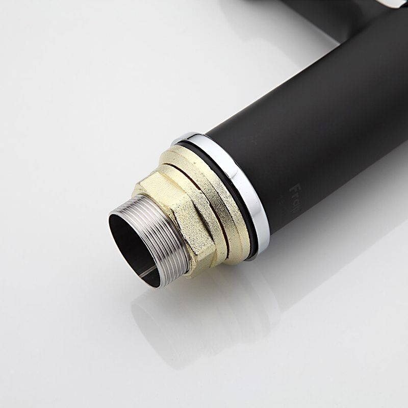 Смеситель для умывальника Frap F1042, чёрный/хром — изображение 6